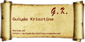 Gulyás Krisztina névjegykártya