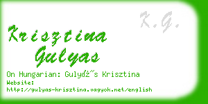 krisztina gulyas business card